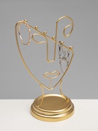 Подставка для украшений «Пол-лица», металл под золото, h=26, d=13 - Фото 3