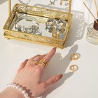 Подставка для украшений «Прямоугольник с крючками», 16,5×11×26 см, цвет золото - Фото 6