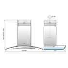 Вытяжка Elikor "Аметист" S4 60П-700-Э4Д, каминная, 700 м3/ч, 4 скорости, 60 см, чёрная - Фото 2