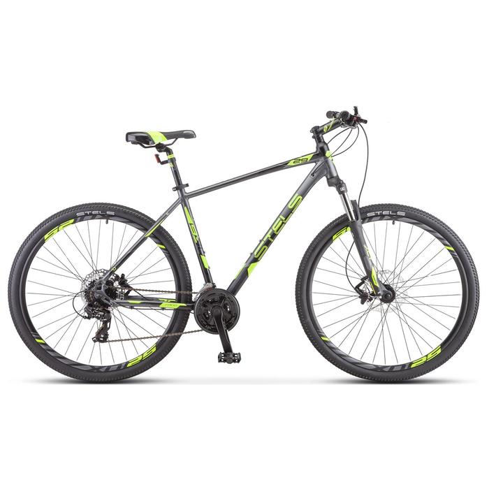Велосипед 29&quot; Stels Navigator-930 D, V010, цвет антрацитовый/черный/лайм, размер рамы 18.5&quot;