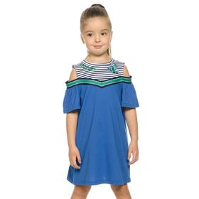 Платье для девочек, рост 92 см, цвет синий