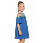 Платье для девочек, рост 92 см, цвет синий - Фото 3