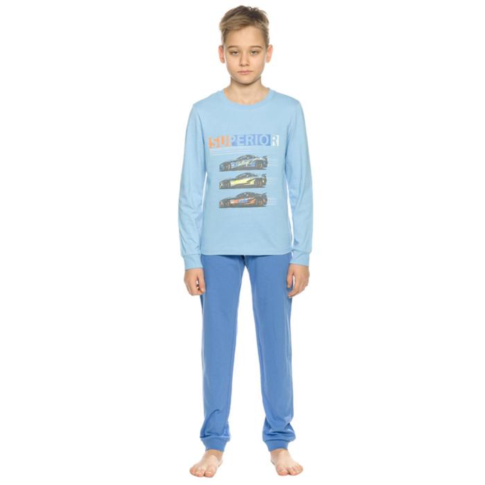 Пижама для мальчиков, рост 116 см, цвет голубой