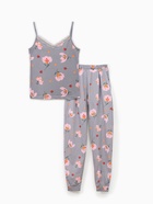 Пижама женская (майка, брюки) KAFTAN «Цветы», размер 48-50, серая - Фото 11