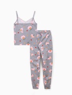 Пижама женская (майка, брюки) KAFTAN «Цветы», размер 48-50, серая - фото 65321933