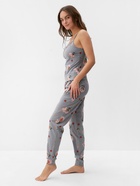 Пижама женская (майка, брюки) KAFTAN «Цветы», размер 48-50, серая - Фото 9