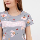 Футболка женская укор. KAFTAN "Цветы" р. 48-50 - Фото 3