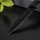 Нож с антиналипающим покрытием Доляна «Зефир», универсальный, лезвие 12,5 см, цвет чёрный - Фото 2