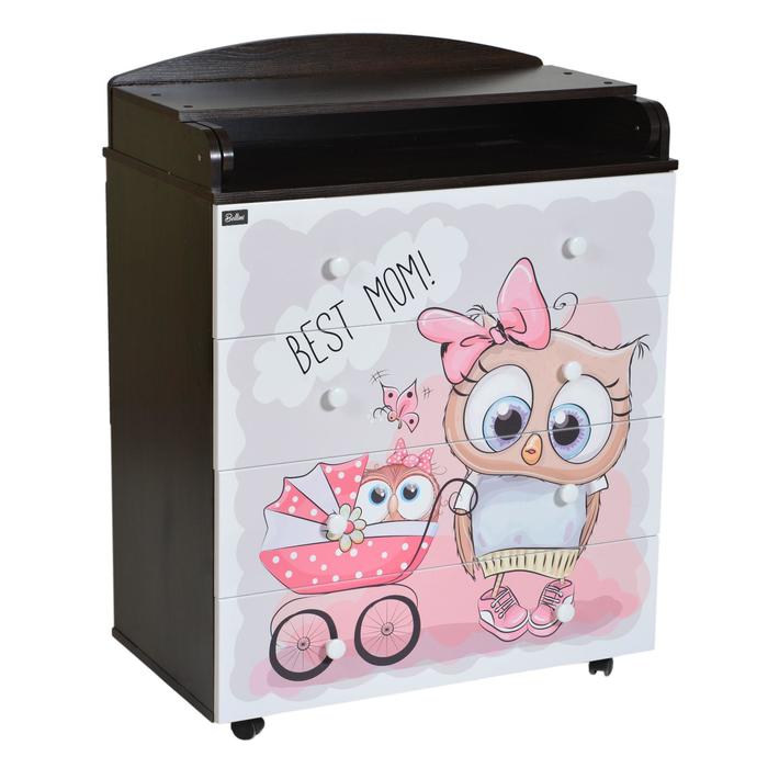 Комод с пеленальной доской Dario с шариковыми направляющими цвет венгебелый 9450₽