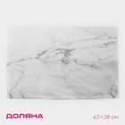Салфетка сервировочная на стол Доляна «Мрамор», 43×28 см, серая - Фото 3