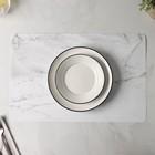 Салфетка сервировочная на стол Доляна «Мрамор», 43×28 см, цвет серый - Фото 5