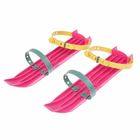 Мини-лыжи малые 2 ремня, цвета МИКС - Фото 3