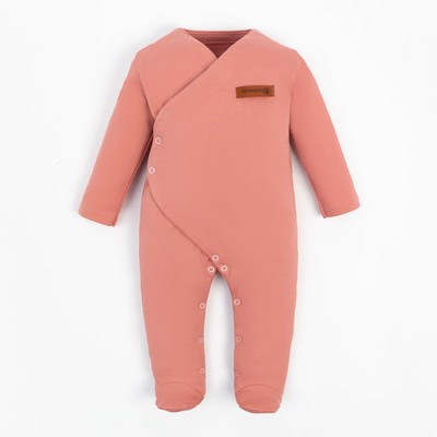 Комбинезон детский «Крошка Я» BASIC LINE, рост 68-74 см, розовый