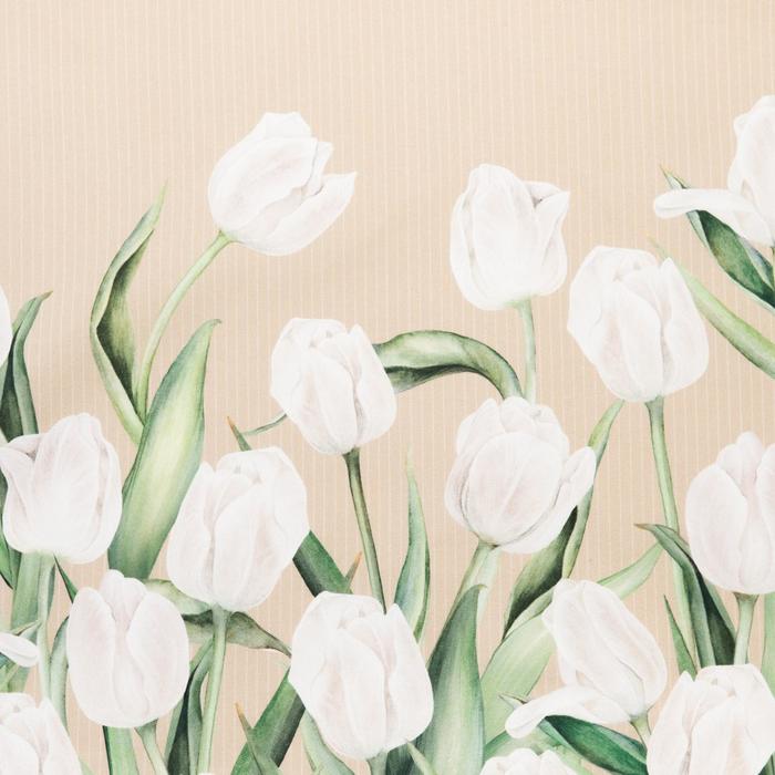 Фартук Этель "Белые тюльпаны" 60х70 см, 100% хл, саржа 190 г/м2 - фото 1927677601