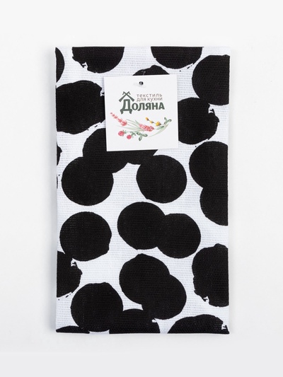 Кухонное полотенце «Доляна. Горох», 35×60 см, 100% хлопок, 160 г/м²