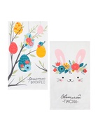 Набор полотенец кухонный Доляна «Светлая Пасха», 35×60 см-2 шт.,100% хлопок, вафля 160 г/м² - Фото 3