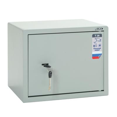 Сейф мебельный ключевой AIKO T – 28, 340×295×280 мм, цвет серый