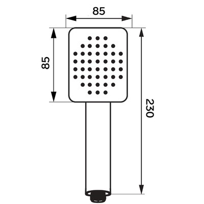 Лейка для душа ZEIN Z407, 1 режим, 85×85 мм, пластик, цвет хром