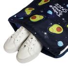 Мешок для обуви с карманом, 470 х 370 мм, с ручкой-петлей, "Оникс", МО-26-1-2р, "Авокадо в космосе" - Фото 4