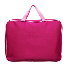 Папка с ручками текстильная А4, 350 х 265 х 45 мм, ПМД 2-42 "Офис", внутренний карман, цвет Фуксия-пурпурно-розовый
