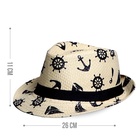 Шляпа детская соломенная для мальчика «Морская», р-р 52-54 - Фото 6