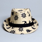 Шляпа детская соломенная для мальчика «Морская», р-р 52-54 - Фото 4