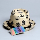 Шляпа детская соломенная для мальчика «Морская», р-р 52-54 - Фото 5