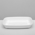 Туалет округлый с сеткой 33.5×25×6 см, белый - Фото 3