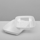 Туалет округлый с сеткой 33.5×25×6 см, белый - Фото 5