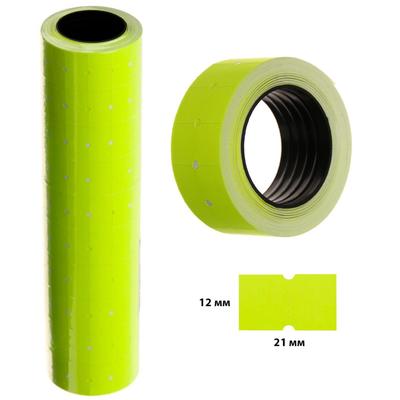 Этикет-лента 21×12 мм, прямоугольная, жёлтая, 500 этикеток