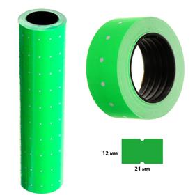 Этикет-лента 21 х 12 мм, прямоугольная, зелёная, 500 этикеток Ош