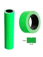 Этикет-лента 21?12 мм, прямоугольная, зелёная, 500 этикеток (комплект 10 шт) - фото 53010960