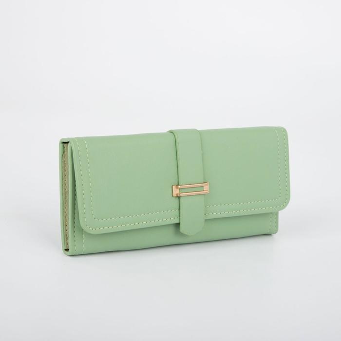 Кошелёк на магните, цвет зелёный - Фото 1