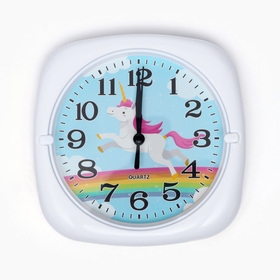 Детские настенные часы 'Единорог', дискретный ход, d-17 см