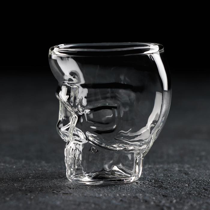 Стопка стеклянная с двойными стенками Magistro «Череп. Хэллоуин», 75 мл - Фото 1