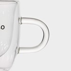 Кружка с двойными стенками Magistro «Дуо. Espesso», 80 мл, 9×6×6.5 см, стекло, прозрачная - Фото 4