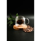 Кружка с двойными стенками Magistro «Дуо», 80 мл, 9×7×6.3 см, стекло, прозрачная - Фото 6