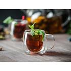 Кружка с двойными стенками Magistro «Дуо», 80 мл, 9×7×6.3 см, стекло, прозрачная - Фото 7