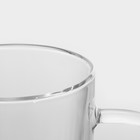 Кружка стеклянная с двойными стенками Magistro «Дуо», 300 мл, 13,5×9,5×11 см - Фото 4