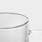 Кружка с двойными стенками Magistro «Дуо», 500 мл, 14.5×9×15.5 см, стекло, прозрачная - Фото 4