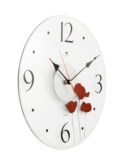 Часы настенные, интерьерные "Стиль", бесшумные, d-30 см, циферблат прозрачный