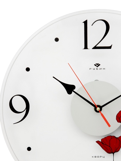 Часы настенные, интерьерные "Стиль", бесшумные, d-30 см, циферблат прозрачный