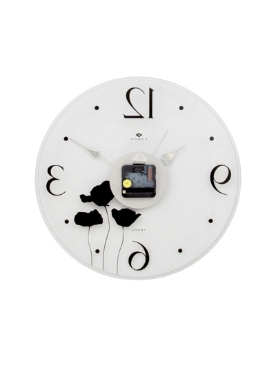 Часы настенные, интерьерные "Стиль", бесшумные, d-30 см, циферблат прозрачный