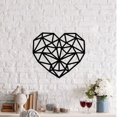 Панно металлическое "Сердце" 40х35 см