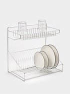 Сушилка для посуды с поддоном, 38.5×38.5×24 см, хром - Фото 2