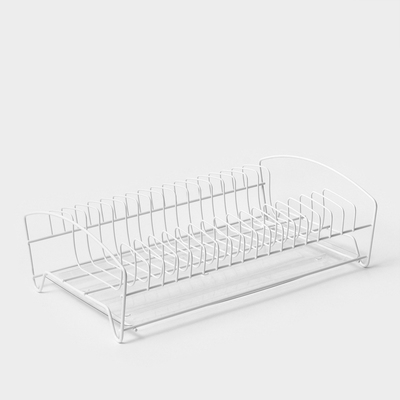 Сушилка для посуды с поддоном, 39×25×12 см, белый