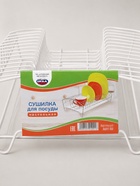 Сушилка для посуды с поддоном, 39×25×12 см, белый - Фото 8