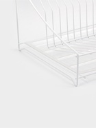 Сушилка для посуды с поддоном, 38×17.5×23.5 см, белая - Фото 4