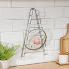 Подставка для крышек подвесная, 23×7×42 см, хром - Фото 7