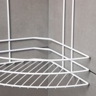 Полка для ванной угловая 3-ярусная, 23×23×58.5 см, белая - Фото 3